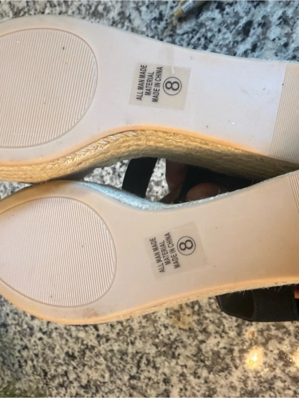 Cityclassified Black Espadrille Wedge Sandals NEW